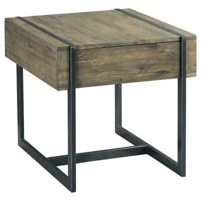 Industrial modern rustic end table cheap
